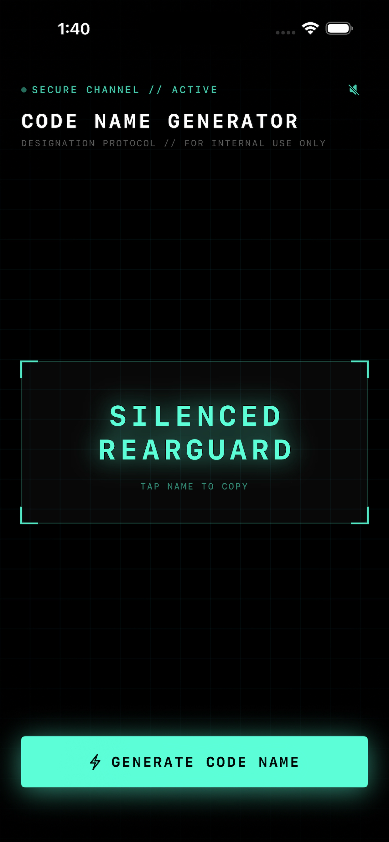 GhostAlias with the sound toggle switched off
